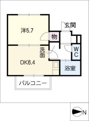 リバブル清水(1DK/1階)の間取り写真