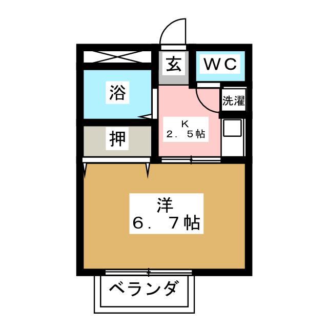 インペリアルパレス(1K/3階)の間取り写真