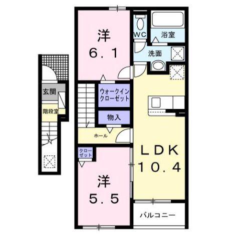 グランフェリーチェ(2LDK/2階)の間取り写真