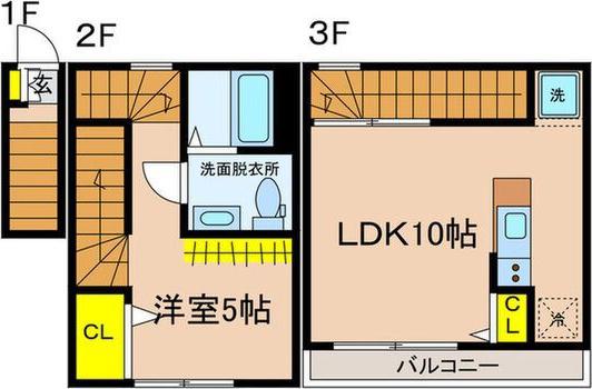 ELAN MEJIRO(1LDK/2階)の間取り写真