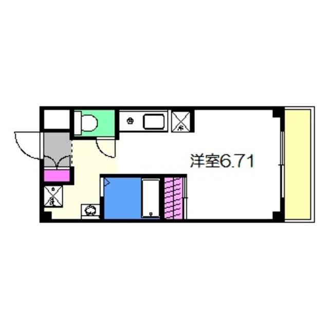 ウエムラグレース長尾(ワンルーム/4階)の間取り写真