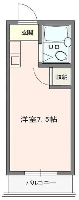 サンヒルズ新座(ワンルーム/2階)の間取り写真