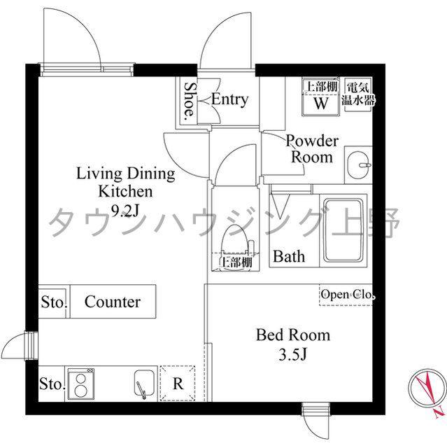 CASAFIORE日暮里(1LDK/4階)の間取り写真