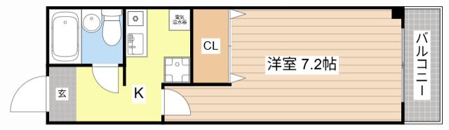T・Oコーポ石山A棟(1K/3階)の間取り写真