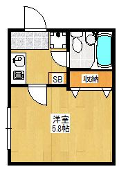 マノビル(1K/2階)の間取り写真