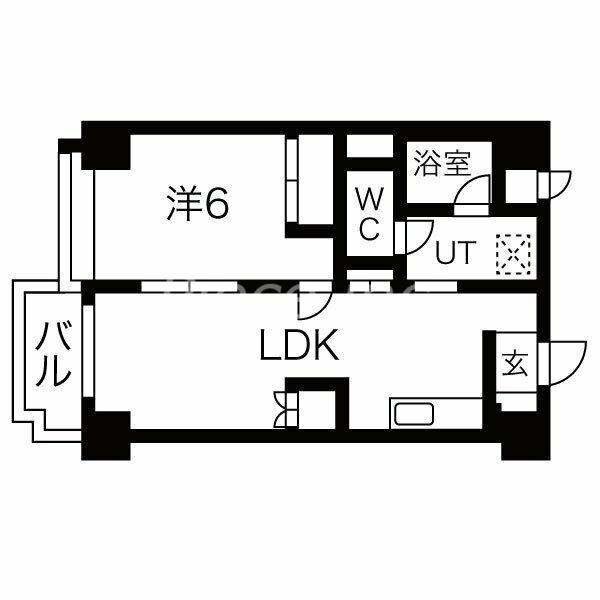 メゾンベルクレール中津(1LDK/4階)の間取り写真