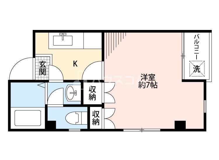 コーポSY(1K/4階)の間取り写真