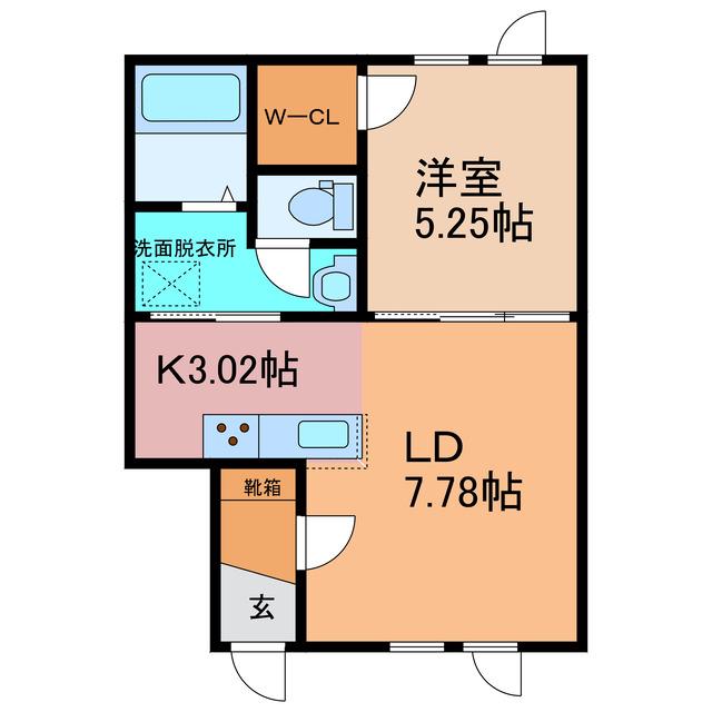 キャンディ キャトル(1LDK/1階)の間取り写真