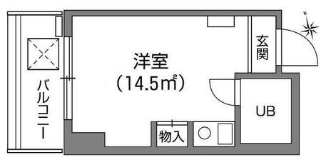 コア伝通院アネックス(ワンルーム/8階)の間取り写真
