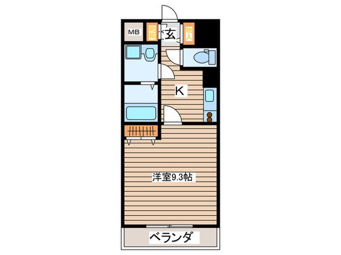サンヴァーリオ富沢東(1K/11階)の間取り写真