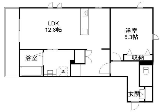グランメゾンD.C吉祥寺(1LDK/2階)の間取り写真