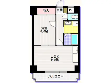 セラヴィ千種(1LDK/3階)の間取り写真