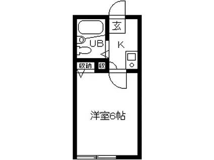 ジョイフルオークラNO.31(1K/2階)の間取り写真