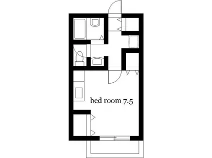 メゾンフジモト(ワンルーム/4階)の間取り写真