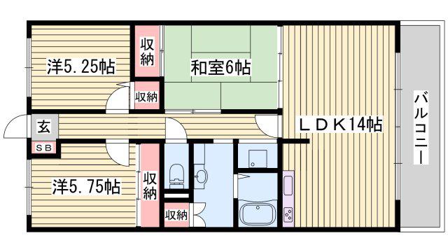 シルトクレーテ青山(3LDK/6階)の間取り写真