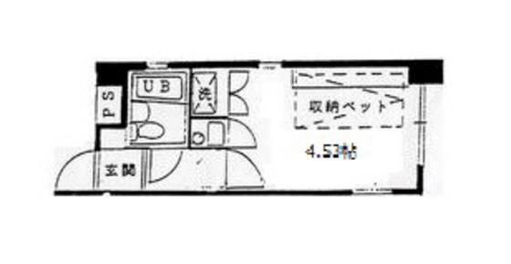ステータスイン三川町(1K/4階)の間取り写真