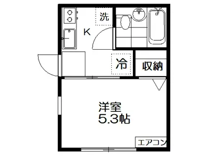 イリヤマコーポ(1K/1階)の間取り写真