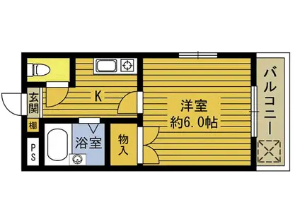 フローレンス上野(1K/1階)の間取り写真