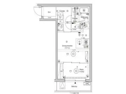 SYFORM MONZEN-NAKACHO(1DK/1階)の間取り写真