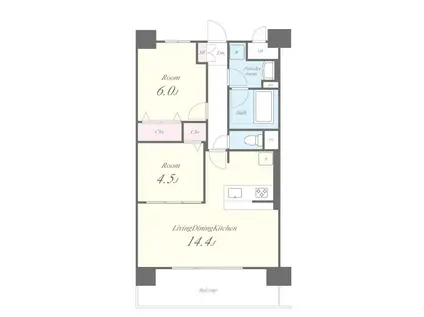 ソライロテラスあびこ(2LDK/9階)の間取り写真