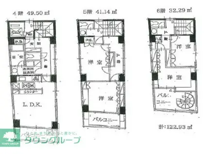 トレジャリィ大山(4LDK/4階)の間取り写真