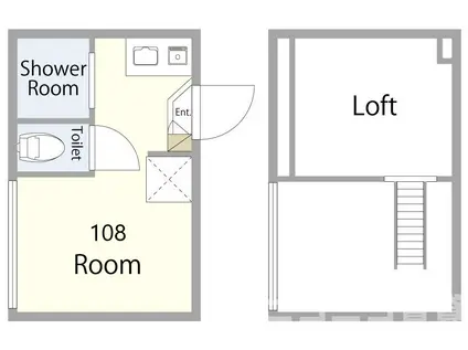 PCA弁天町(ワンルーム/1階)の間取り写真