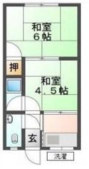 たくみ荘(2K/2階)の間取り写真