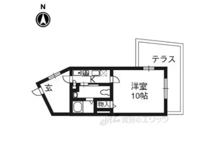 DOMANI(1K/1階)の間取り写真