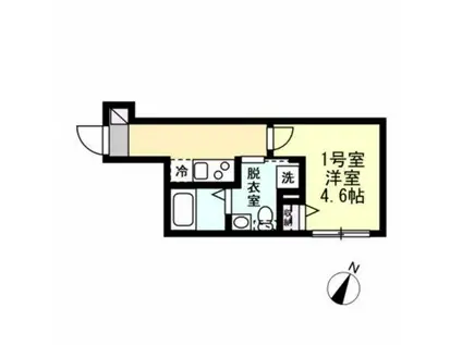メレ小田急相模原(1K/1階)の間取り写真