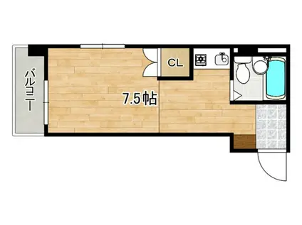 若草E・Wビル E(ワンルーム/3階)の間取り写真