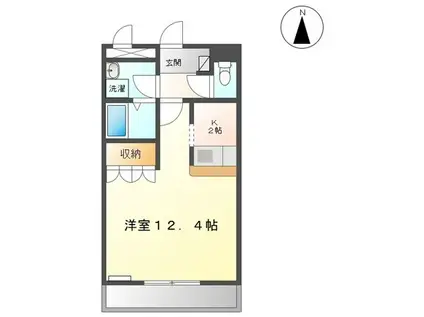 リヴェールドゥ エス(1K/2階)の間取り写真