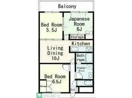 サンデーズII(3LDK/2階)の間取り写真