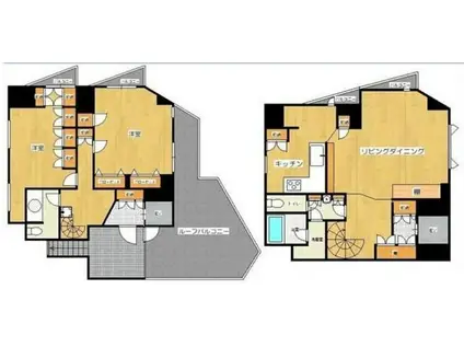エスパス・デパール(2LDK/4階)の間取り写真
