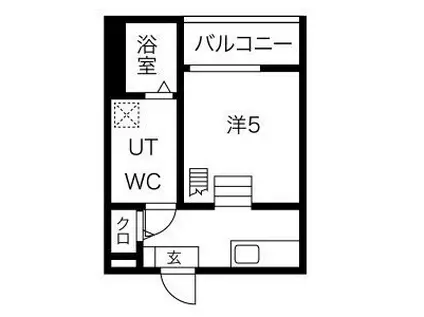 ラクーチェ(1K/2階)の間取り写真