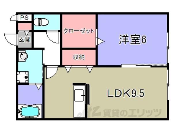 パシフィックドリームA棟(1LDK/1階)の間取り写真