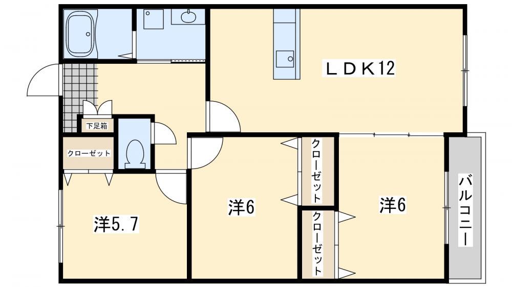 プレステージ加奈陀III(3LDK/3階)の間取り写真