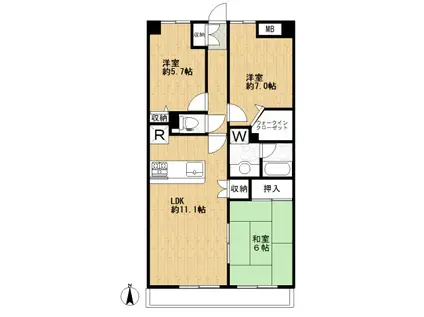 ダイアパレス船堀(3LDK/3階)の間取り写真
