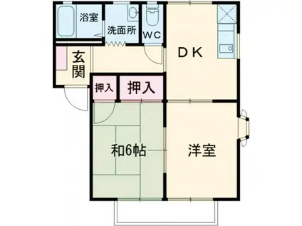 ヴェル・ラ・メゾン(2DK/2階)の間取り写真