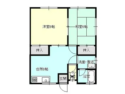 メゾンアバンセA(2DK/2階)の間取り写真