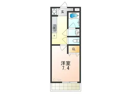 フジパレス水池(1K/2階)の間取り写真