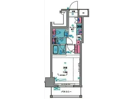 ジェノヴィア新宿御苑グリーンヴェール(1K/12階)の間取り写真
