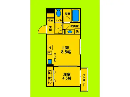 GRAN EPI-グランエピ-(1LDK/2階)の間取り写真