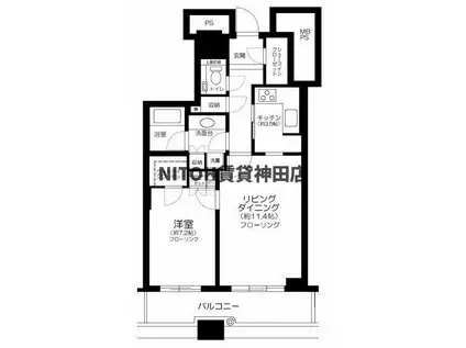 THE TOKYO TOWERS シータワー(1LDK/6階)の間取り写真