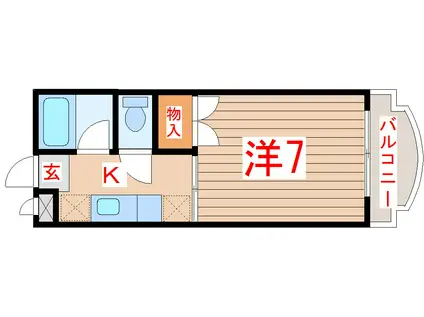 ドミールキャロットII(1K/3階)の間取り写真