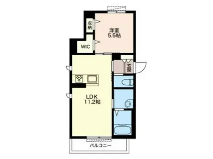 グレイス鷺沼(1LDK/1階)の間取り写真