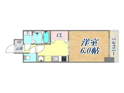 グルーブ新神戸ARIA(1K/4階)の間取り写真