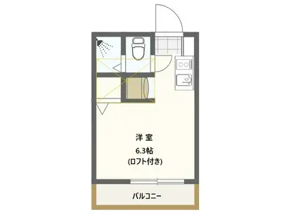 NIKOTTO TERRACE(ワンルーム/2階)の間取り写真