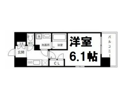 エスリード梅田グランノース(1K/4階)の間取り写真