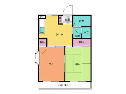中澤ビル(2DK/3階)の間取り写真