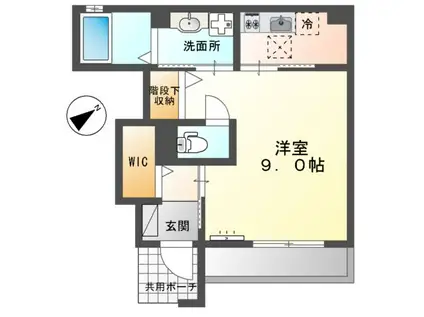 MITTE DORF(1K/1階)の間取り写真